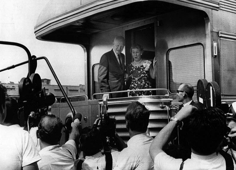 Ike and Mamie on the Santa Fe