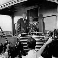 Ike and Mamie on the Santa Fe